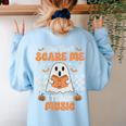 You Can't Scare Me I Teach Music Retro Teacher Halloween Women's Sweatshirt Back Print Light Blue You Can't Scare Me I Teach Music Retro Teacher Halloween Women's Sweatshirt Back Print Light Blue