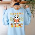 You Can't Scare Me I Teach Preschool Ghost Halloween Teacher Women's Sweatshirt Back Print Light Blue You Can't Scare Me I Teach Preschool Ghost Halloween Teacher Women's Sweatshirt Back Print Light Blue