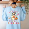 You Can't Scare Me I Teach Preschool Teacher Team Halloween Women's Sweatshirt Back Print Light Blue You Can't Scare Me I Teach Preschool Teacher Team Halloween Women's Sweatshirt Back Print Light Blue
