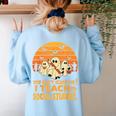 You Can't Scare Me I Teach Social Studies Teacher Halloween Women's Sweatshirt Back Print Light Blue You Can't Scare Me I Teach Social Studies Teacher Halloween Women's Sweatshirt Back Print Light Blue