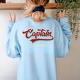 Captain Chaos Shirt For Parent Teacher Or Crazy Child Women's Sweatshirt Back Print Light Blue
