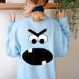 Carrot Teacher Matching Halloween Costume Women's Sweatshirt Back Print Light Blue Carrot Teacher Matching Halloween Costume Women's Sweatshirt Back Print Light Blue