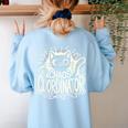Cat Chaos Coordinator For Women Mom Halloween Teacher Women's Sweatshirt Back Print Light Blue