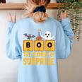 Chemistry Boo The Element Of Surprise Science Teacher Women's Sweatshirt Back Print Light Blue Chemistry Boo The Element Of Surprise Science Teacher Women's Sweatshirt Back Print Light Blue