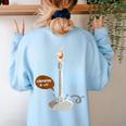 Chemistry Burner Science Lover Biology Chemistry Teacher Women's Sweatshirt Back Print Light Blue Chemistry Burner Science Lover Biology Chemistry Teacher Women's Sweatshirt Back Print Light Blue