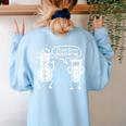 Chemistry Science Teacher I Think You'Re Overreacting Men Women Girls Kids Women's Sweatshirt Back Print Light Blue Chemistry Science Teacher I Think You'Re Overreacting Men Women Girls Kids Women's Sweatshirt Back Print Light Blue