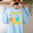 Chemistry Teacher Element Science Student Chemist Women's Sweatshirt Back Print Light Blue Chemistry Teacher Element Science Student Chemist Women's Sweatshirt Back Print Light Blue