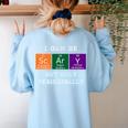 Chemisty Science Teacher Periodic Table Halloween Women's Sweatshirt Back Print Light Blue Chemisty Science Teacher Periodic Table Halloween Women's Sweatshirt Back Print Light Blue