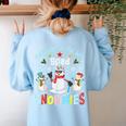 Chillin With My Sped Snowmies Teacher Student Christmas Women's Sweatshirt Back Print Light Blue Chillin With My Sped Snowmies Teacher Student Christmas Women's Sweatshirt Back Print Light Blue