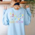 Choir Director T-Shirt Music Choral Teacher Women's Sweatshirt Back Print Light Blue Choir Director T-Shirt Music Choral Teacher Women's Sweatshirt Back Print Light Blue