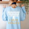 Choir Teacher Shirt I Hear Voices Chorister Tee Women's Sweatshirt Back Print Light Blue Choir Teacher Shirt I Hear Voices Chorister Tee Women's Sweatshirt Back Print Light Blue