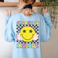 Choose To Include Special Education Teacher Autism Awareness Women's Sweatshirt Back Print Light Blue Choose To Include Special Education Teacher Autism Awareness Women's Sweatshirt Back Print Light Blue