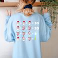 Christmas Math Quiz Teacher Equation Math Teacher Women's Sweatshirt Back Print Light Blue Christmas Math Quiz Teacher Equation Math Teacher Women's Sweatshirt Back Print Light Blue