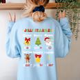 Christmas Reading Teacher Syllable Types Reading Teacher Women's Sweatshirt Back Print Light Blue Christmas Reading Teacher Syllable Types Reading Teacher Women's Sweatshirt Back Print Light Blue