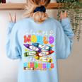 Color The World With Kindness Crayon Positivity Teacher Women's Sweatshirt Back Print Light Blue Color The World With Kindness Crayon Positivity Teacher Women's Sweatshirt Back Print Light Blue