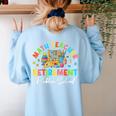 Colorful Math Teacher Retirement Solve The Problem Retired Women's Sweatshirt Back Print Light Blue Colorful Math Teacher Retirement Solve The Problem Retired Women's Sweatshirt Back Print Light Blue