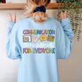 Communication Looks Different Tee Shirt Kids -Adults Teacher Animal Print Small Short Sleeve Classic Fit Crew Neck Polyester 100 Women's Sweatshirt Back Print Light Blue Communication Looks Different Tee Shirt Kids -Adults Teacher Animal Print Small Short Sleeve Classic Fit Crew Neck Polyester 100 Women's Sweatshirt Back Print Light Blue