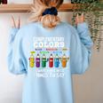 Complementary Colors Pun Artist Art Teacher T-Shirt Women's Sweatshirt Back Print Light Blue Complementary Colors Pun Artist Art Teacher T-Shirt Women's Sweatshirt Back Print Light Blue