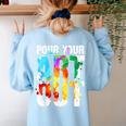 Cool Artist For Men Women Painter Art Teacher Paint Artists Women's Sweatshirt Back Print Light Blue