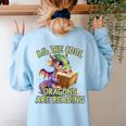 All The Cool Dragons Are Reading Dragon Teacher Women's Sweatshirt Back Print Light Blue All The Cool Dragons Are Reading Dragon Teacher Women's Sweatshirt Back Print Light Blue