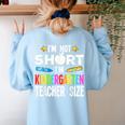Cool Kindergarten Teacher Art For Men Women Preschool Kinder Women's Sweatshirt Back Print Light Blue