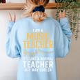 Cool Music Teacher Art For Men Women School Orchestra Coach Women's Sweatshirt Back Print Light Blue Cool Music Teacher Art For Men Women School Orchestra Coach Women's Sweatshirt Back Print Light Blue