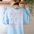 Coquette Bow Ballet Dance Teacher Coquette Women Dancing Women's Sweatshirt Back Print Light Blue Coquette Bow Ballet Dance Teacher Coquette Women Dancing Women's Sweatshirt Back Print Light Blue