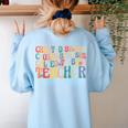 Created By God Chosen By Jesus Called To Be a Teacher Women's Sweatshirt Back Print Light Blue Created By God Chosen By Jesus Called To Be a Teacher Women's Sweatshirt Back Print Light Blue