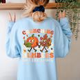 Crunching Numbers Just Like Leaves Pumpkin Fall Teacher Women's Sweatshirt Back Print Light Blue Crunching Numbers Just Like Leaves Pumpkin Fall Teacher Women's Sweatshirt Back Print Light Blue