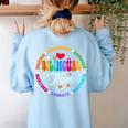 Cultivando Bilingues Dual Language Bilingual Team Teacher Women's Sweatshirt Back Print Light Blue Cultivando Bilingues Dual Language Bilingual Team Teacher Women's Sweatshirt Back Print Light Blue