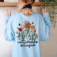 Cultivando Bilingues Dual Language Crew Bilingual Teacher Men Women Girls Kids Women's Sweatshirt Back Print Light Blue Cultivando Bilingues Dual Language Crew Bilingual Teacher Men Women Girls Kids Women's Sweatshirt Back Print Light Blue