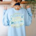 Custodian Because Teachers Need Heroes Too School Janitor Women's Sweatshirt Back Print Light Blue Custodian Because Teachers Need Heroes Too School Janitor Women's Sweatshirt Back Print Light Blue