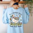 Cute Goose It's A Beautiful Day To Teach 1st Grade Teacher Women's Sweatshirt Back Print Light Blue Cute Goose It's A Beautiful Day To Teach 1st Grade Teacher Women's Sweatshirt Back Print Light Blue