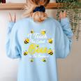 Cute I Teach The Cutest Bees In The Beehive Teacher's Day For Men Women Kids Women's Sweatshirt Back Print Light Blue Cute I Teach The Cutest Bees In The Beehive Teacher's Day For Men Women Kids Women's Sweatshirt Back Print Light Blue