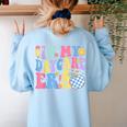 In My Daycare Era Groovy Teacher Daycare First Day Of School Women's Sweatshirt Back Print Light Blue In My Daycare Era Groovy Teacher Daycare First Day Of School Women's Sweatshirt Back Print Light Blue