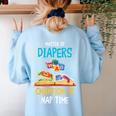 Daycare Provider Master Of Diapers Childcare Teacher Women's Sweatshirt Back Print Light Blue Daycare Provider Master Of Diapers Childcare Teacher Women's Sweatshirt Back Print Light Blue