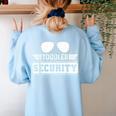 Daycare Provider Toddler Security Childcare Worker Teacher For Men Women Kids Women's Sweatshirt Back Print Light Blue