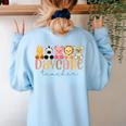 Daycare Teacher Animals Daycare Provider Back To School Women's Sweatshirt Back Print Light Blue Daycare Teacher Animals Daycare Provider Back To School Women's Sweatshirt Back Print Light Blue
