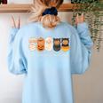 Daycare Teacher Halloween Infant Squad Spooky Childcare Fall Women's Sweatshirt Back Print Light Blue