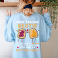 Dear Teacher Bestie You'Re Totally My Jam Shirt Kids Women's Sweatshirt Back Print Light Blue Dear Teacher Bestie You'Re Totally My Jam Shirt Kids Women's Sweatshirt Back Print Light Blue
