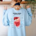 Digestive System Anatomy Anatomical Biology Teacher Men Women Women's Sweatshirt Back Print Light Blue Digestive System Anatomy Anatomical Biology Teacher Men Women Women's Sweatshirt Back Print Light Blue