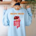 Digestive System Anatomy Anatomical Biology Teacher Women's Sweatshirt Back Print Light Blue Digestive System Anatomy Anatomical Biology Teacher Women's Sweatshirt Back Print Light Blue