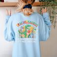 Dinosaurs Teachersaurus Like A Normal Teacher More Awesome Women's Sweatshirt Back Print Light Blue Dinosaurs Teachersaurus Like A Normal Teacher More Awesome Women's Sweatshirt Back Print Light Blue