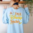 Disney Back To School I'm A Disney Teacher Crafty Logo Women's Sweatshirt Back Print Light Blue Disney Back To School I'm A Disney Teacher Crafty Logo Women's Sweatshirt Back Print Light Blue