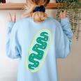 DIY Mitochondria Costume Biology Teacher Halloween Women's Sweatshirt Back Print Light Blue DIY Mitochondria Costume Biology Teacher Halloween Women's Sweatshirt Back Print Light Blue