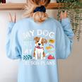 My Dog Ate My Lesson Plan Teacher Back To School Women's Sweatshirt Back Print Light Blue My Dog Ate My Lesson Plan Teacher Back To School Women's Sweatshirt Back Print Light Blue
