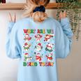What Are We Doing Today PE Teacher Snowman Christmas Women's Sweatshirt Back Print Light Blue What Are We Doing Today PE Teacher Snowman Christmas Women's Sweatshirt Back Print Light Blue