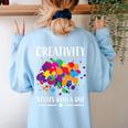 Dot Day Shirt Women Men Kids Girls Boys Teacher 2024 Dot Day Women's Sweatshirt Back Print Light Blue Dot Day Shirt Women Men Kids Girls Boys Teacher 2024 Dot Day Women's Sweatshirt Back Print Light Blue