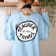 Dr Seuss Teacher Of All Things Red Emblem Women's Sweatshirt Back Print Light Blue Dr Seuss Teacher Of All Things Red Emblem Women's Sweatshirt Back Print Light Blue