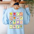 Dual Language Crew Bilingual Spanish Teacher Back To School For Men Women Women's Sweatshirt Back Print Light Blue Dual Language Crew Bilingual Spanish Teacher Back To School For Men Women Women's Sweatshirt Back Print Light Blue